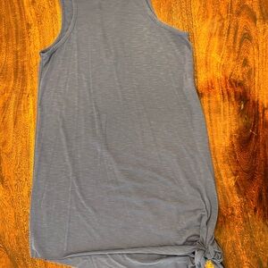 COPY - BECCA Blue Sleeveless Tank Top with Tie Front